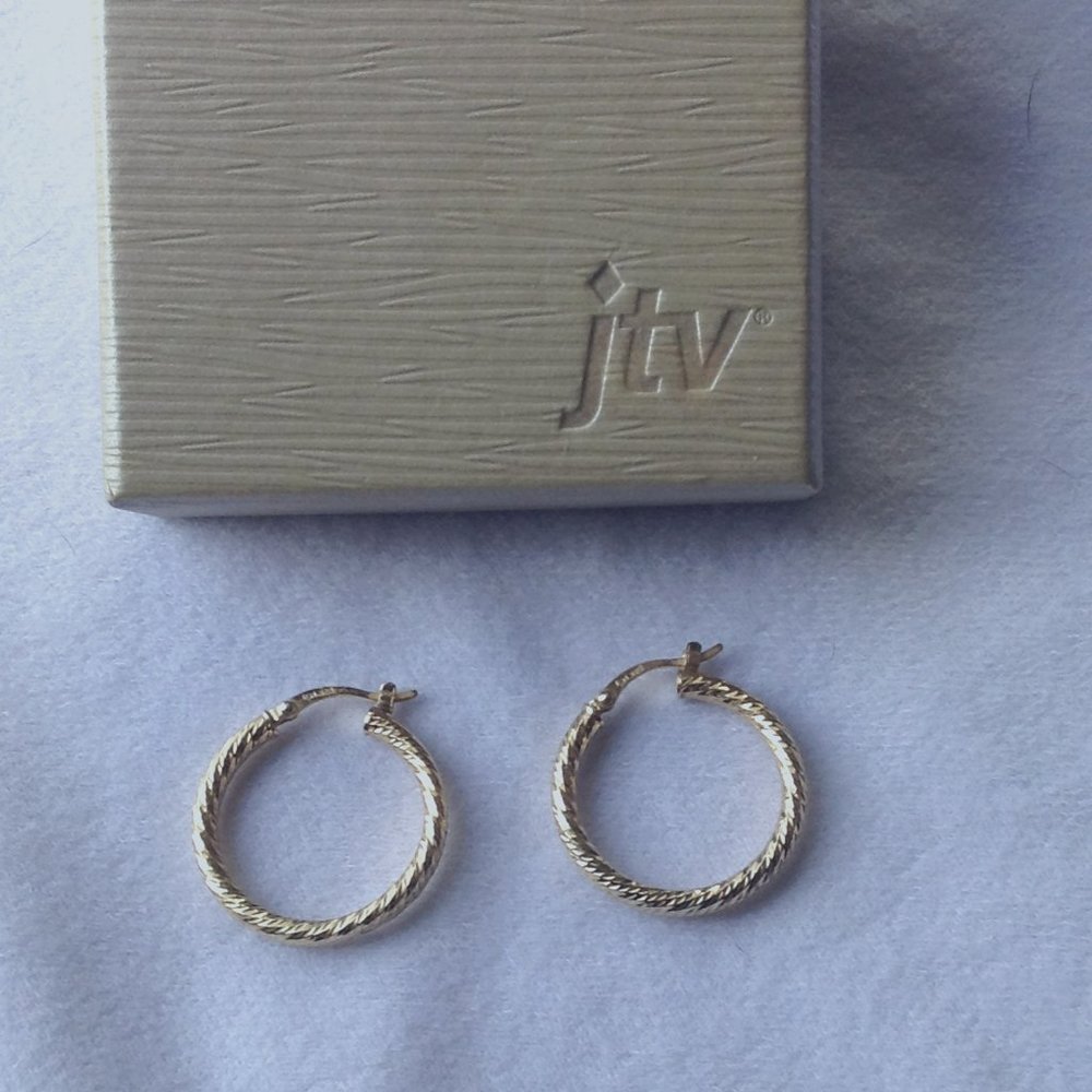 HOOP EARRINGS - 14K Gold over Sterling Silver bought from JTV
